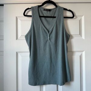 Banana Republic Ribbed V-Neck Tank Top - Teal